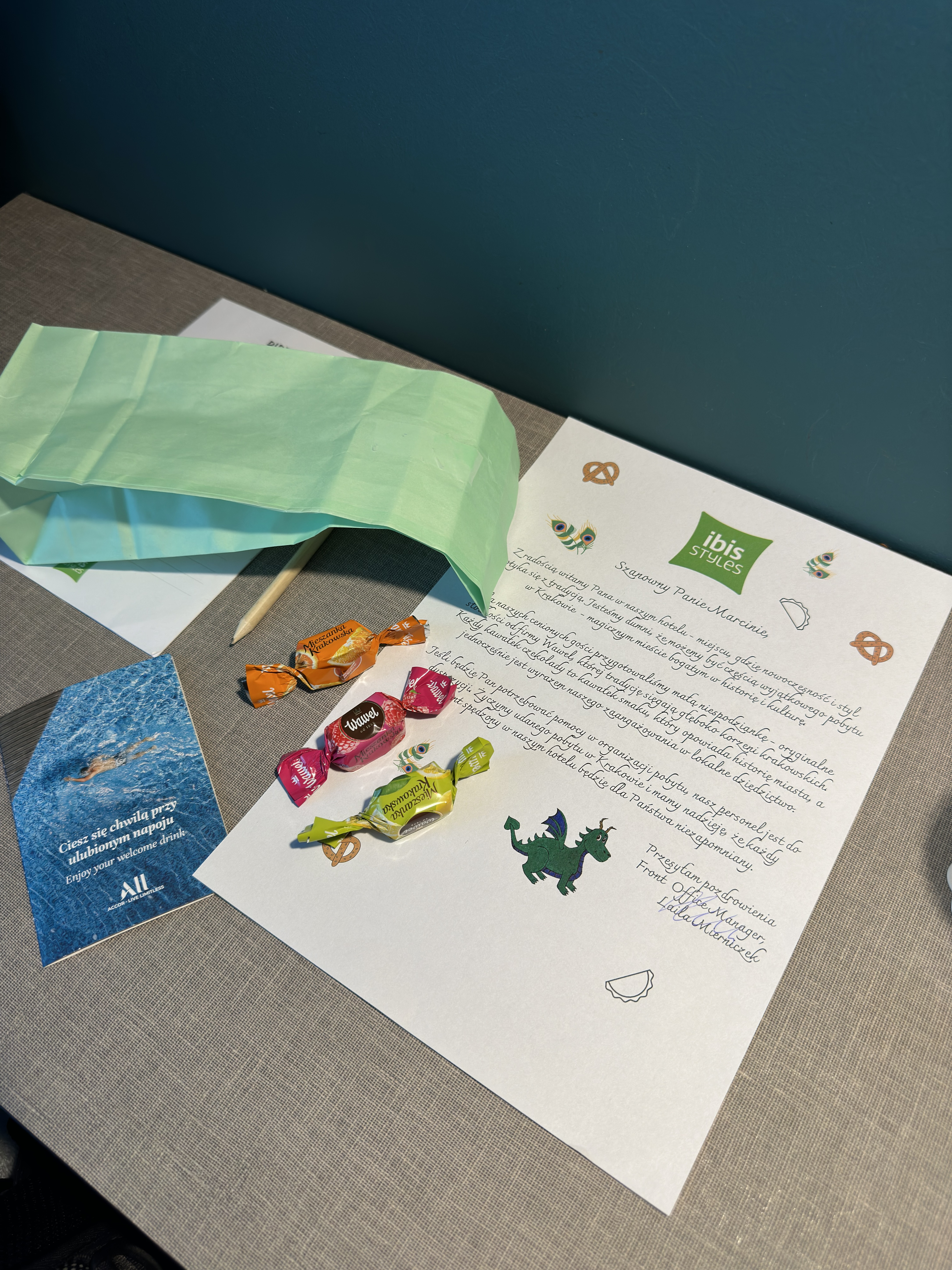 Wstawka powitalna – ibis Styles Kraków Centrum