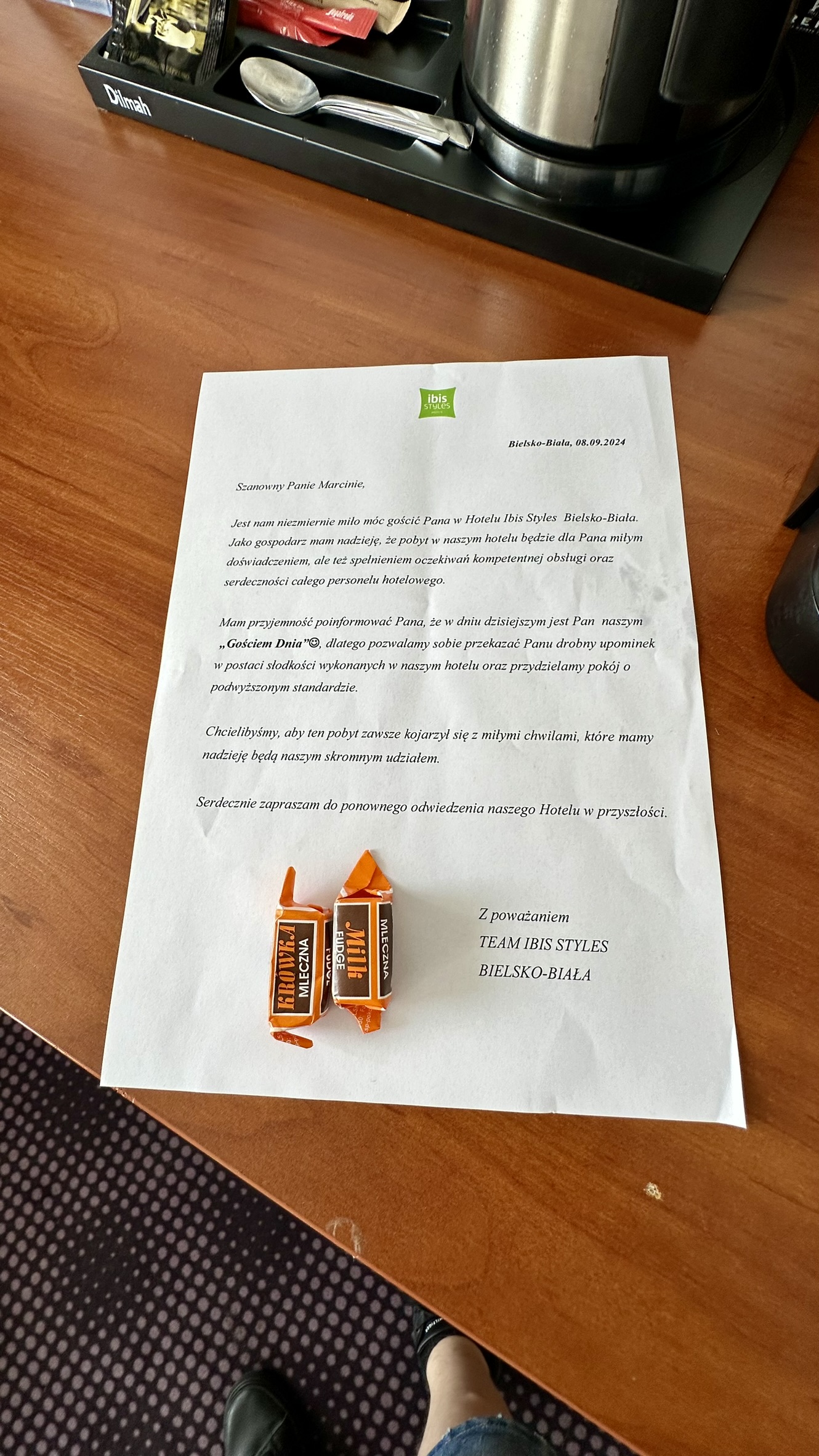 Wstawka powitalna – Ibis Styles Bielsko-Biała