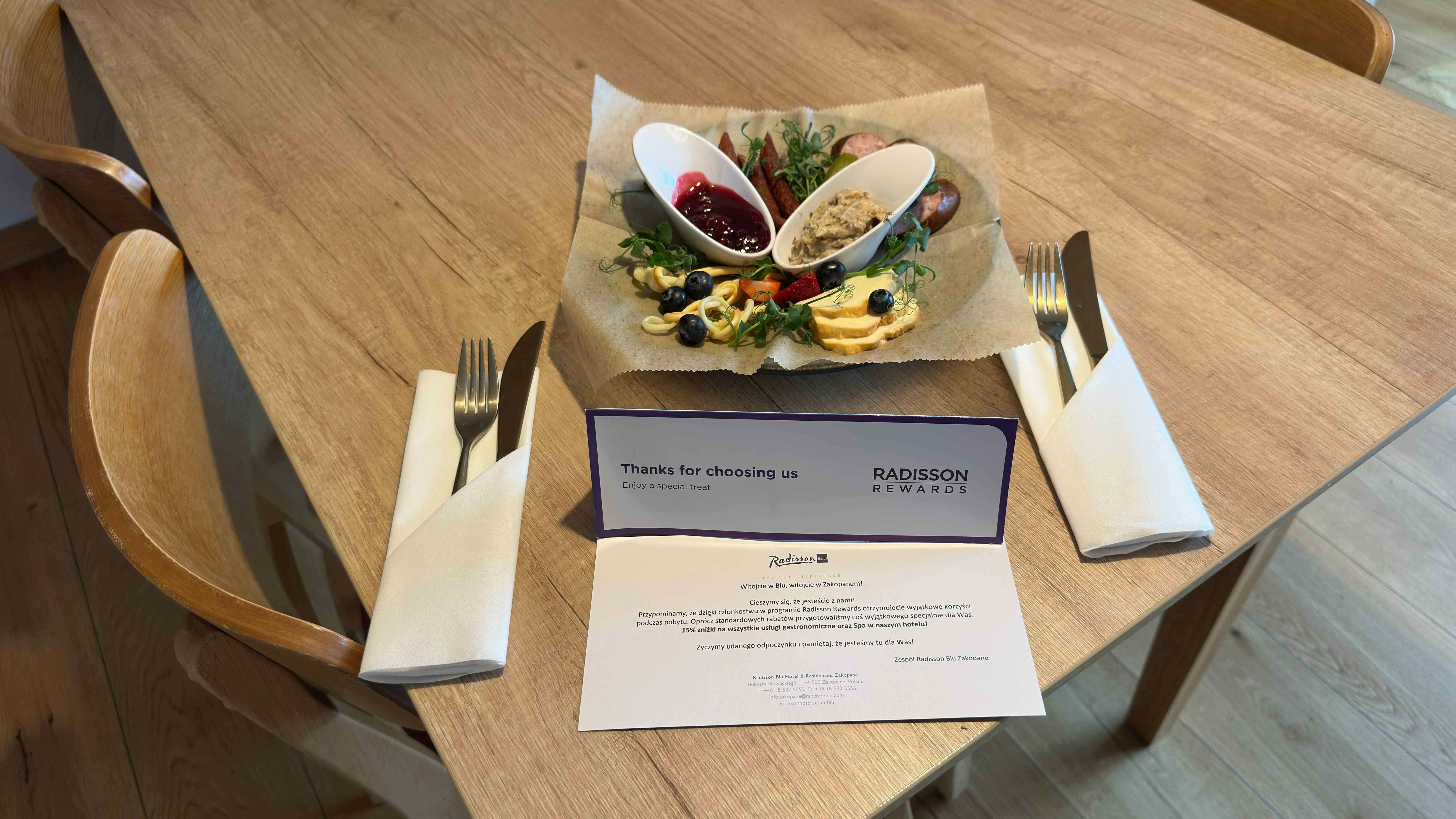 Wstawka powitalna – Radisson Blu Hotel & Residences Zakopane
